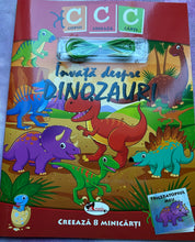 Încărcați imaginea în vizualizatorul Galerie, INVATA DESPRE DINOZAURI CREEAZA 8 MINI CARTI