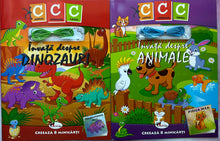 Încărcați imaginea în vizualizatorul Galerie, INVATA DESPRE DINOZAURI CREEAZA 8 MINI CARTI