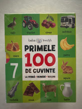 Încărcați imaginea în vizualizatorul Galerie, Primele 100 de cuvinte LA FERMA NUMERE MASINI SET 3 CARTI CARTONATE

