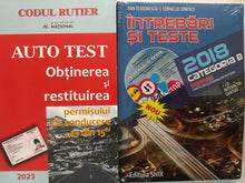 Încărcați imaginea în vizualizatorul Galerie, INTREBARI SI TESTE 2018 CAT B CU CD INTERACTIV
