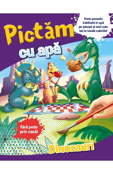 Pictăm cu apă - Dinozauri 