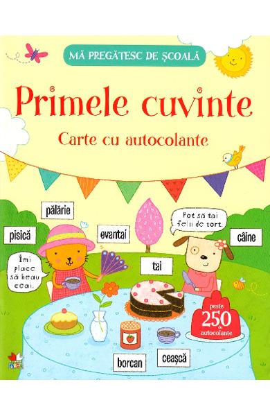 MA PREGATESC DE SCOALA PRIMELE CUVINTE CARTE CU AUTOCOLANTE